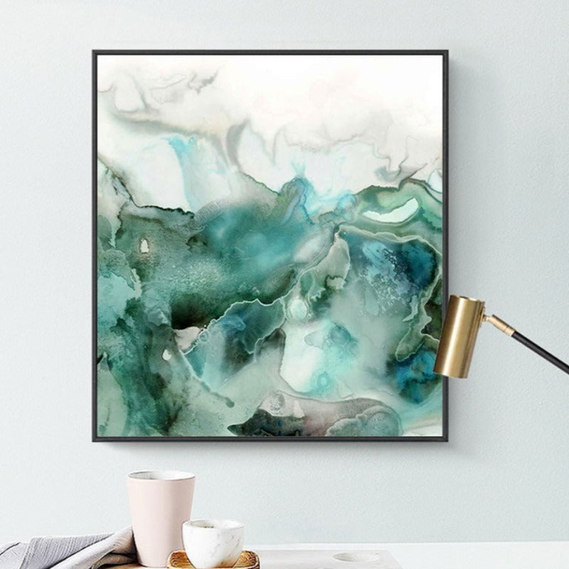 Mint Sea Marble - Lerretsbilde