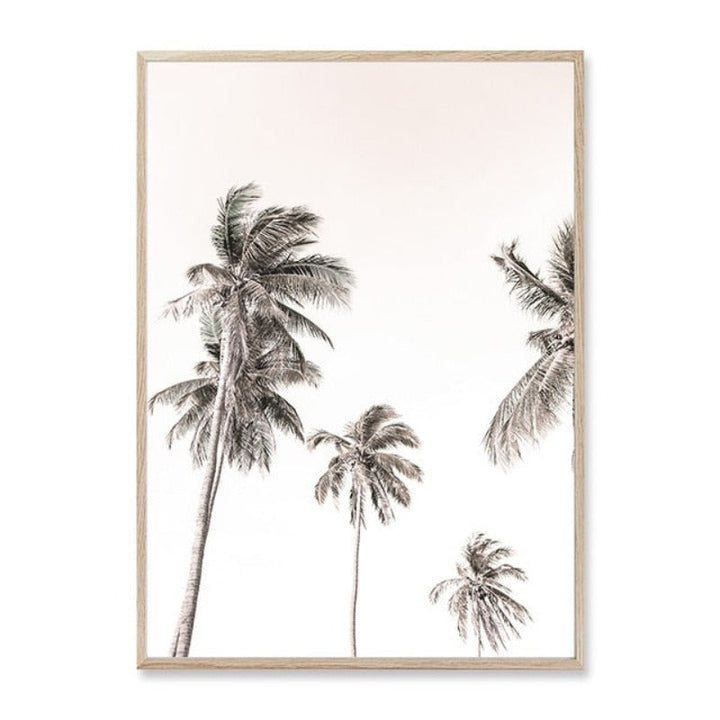 Palm Tree Landskap Bohemsk Stil - Lerret Veggkunst Maleri