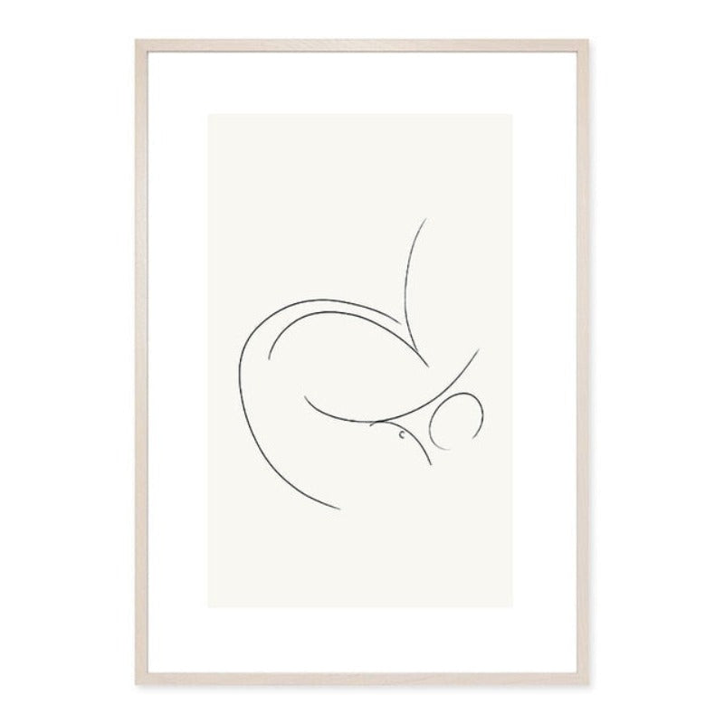 Minimalistisk geometrisk grafisk abstrakt galleri - lerret veggkunst maleri