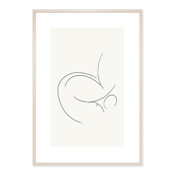 Minimalistisk geometrisk grafisk abstrakt galleri - lerret veggkunst maleri