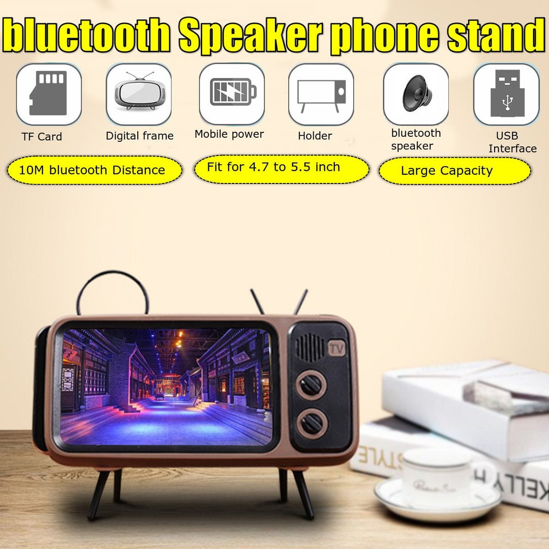 Retro TV Bluetooth Høyttaler Mobiltelefonholder | Skanto