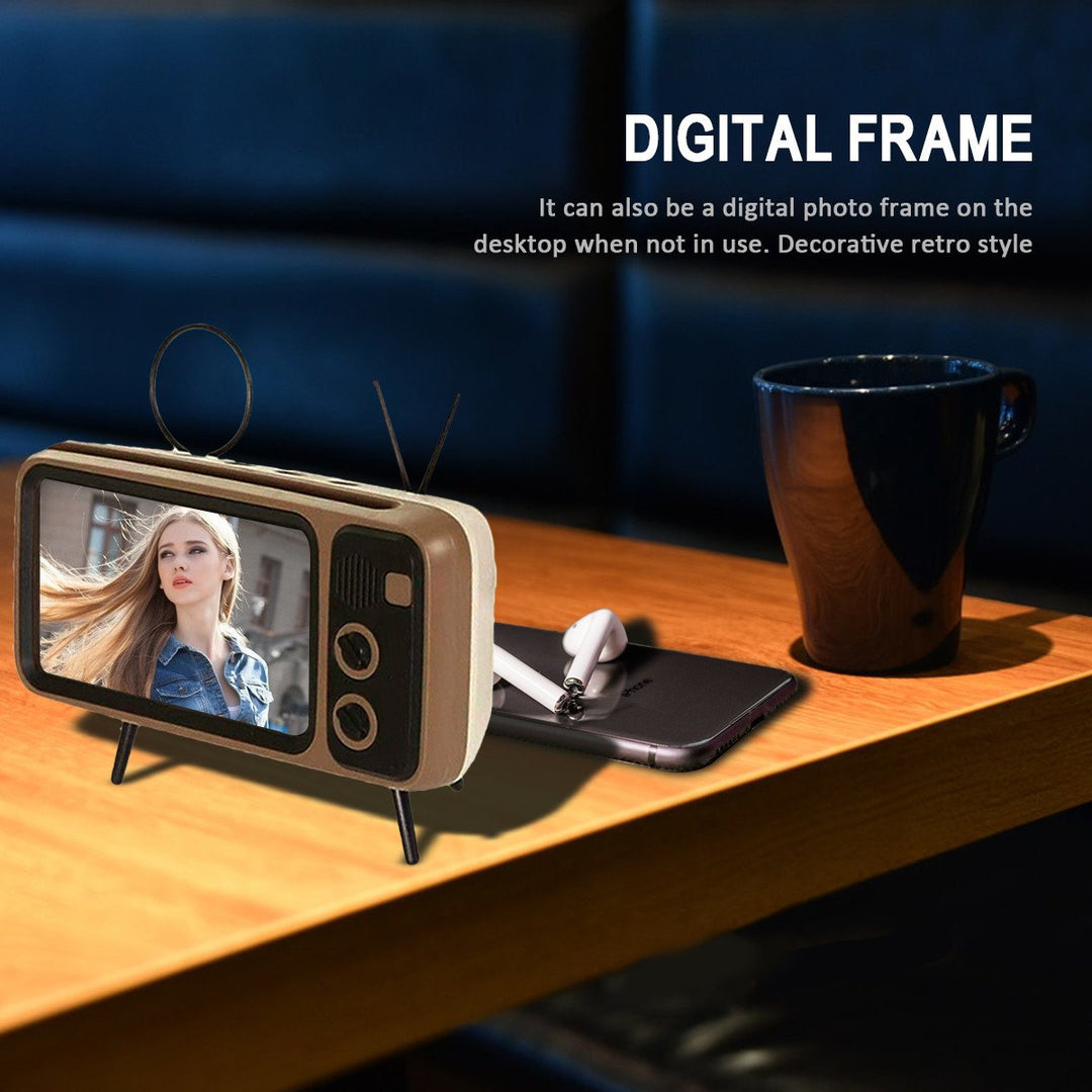 Retro TV Bluetooth Høyttaler Mobiltelefonholder | Skanto