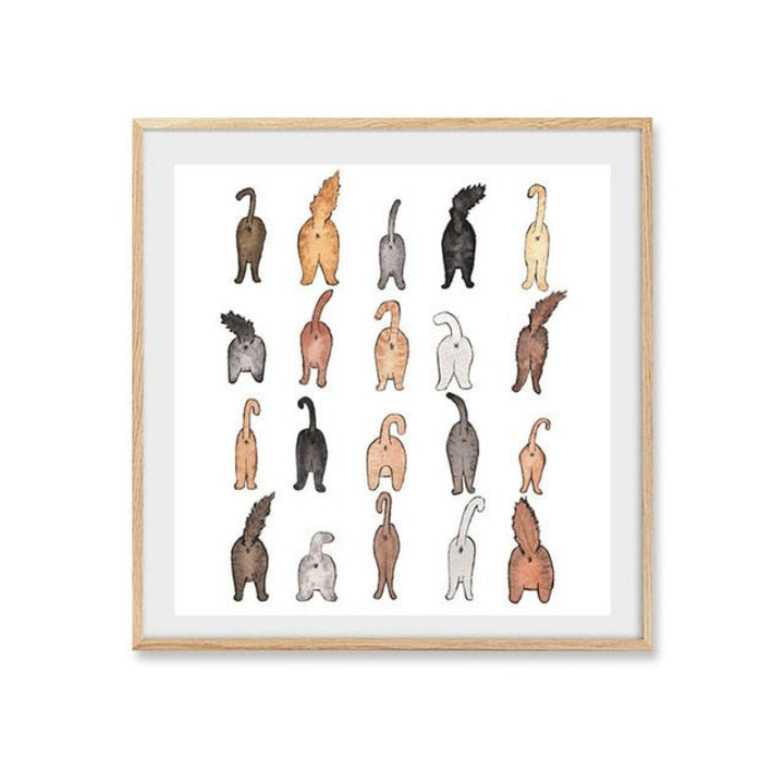 Katten Von Back-Canvas Veggkunst Maleri | Skanto