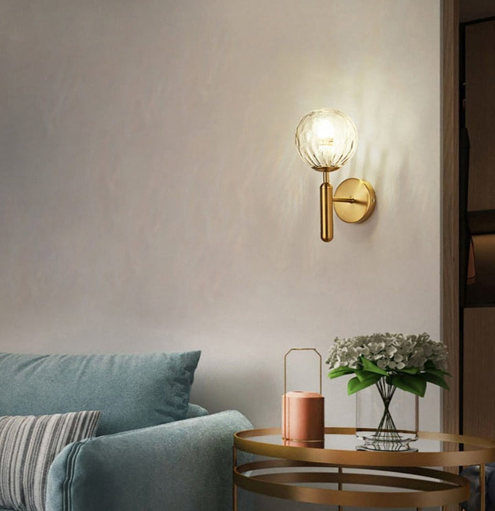 Moderne Glass Rund Vegglampe | Skanto