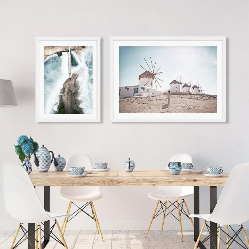 Luftfoto Bro Bruk Landskap - Lerret Veggkunst Maleri | Skanto