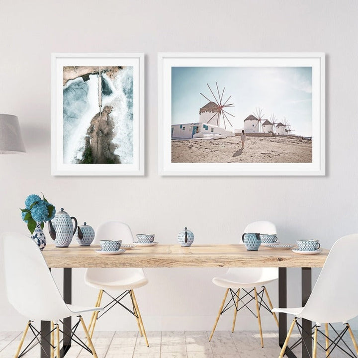 Luftfoto Bro Bruk Landskap - Lerret Veggkunst Maleri | Skanto