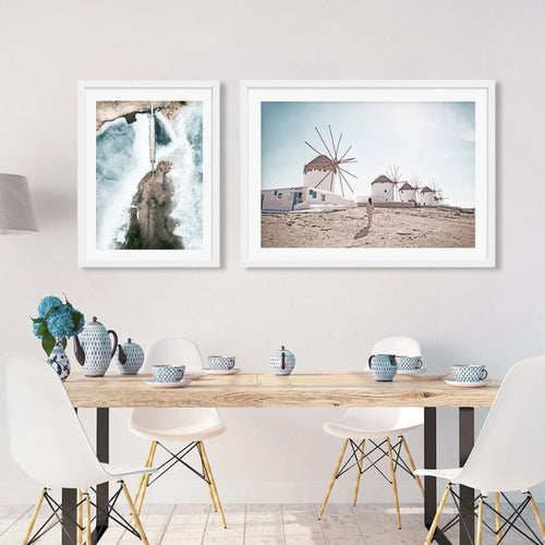 Luftfoto Bro Bruk Landskap - Lerret Veggkunst Maleri | Skanto