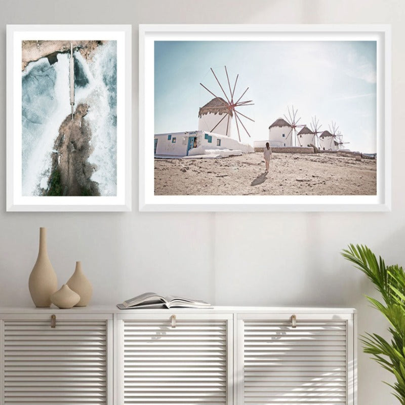 Luftfoto Bro Bruk Landskap - Lerret Veggkunst Maleri | Skanto