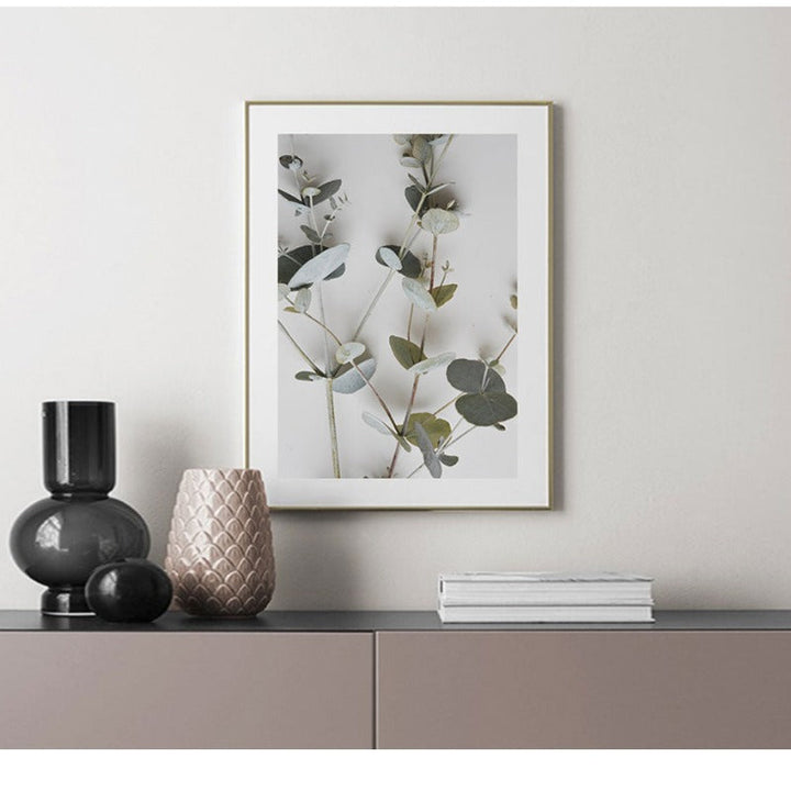 Botaniske Eukalyptusblader - Lærret Veggkunst Maleri | Skanto