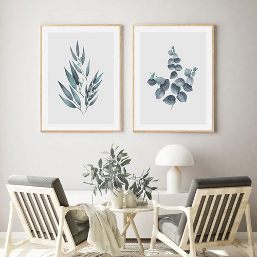 Botaniske blader veggkunst bilder - lerret veggkunst maleri | Skanto