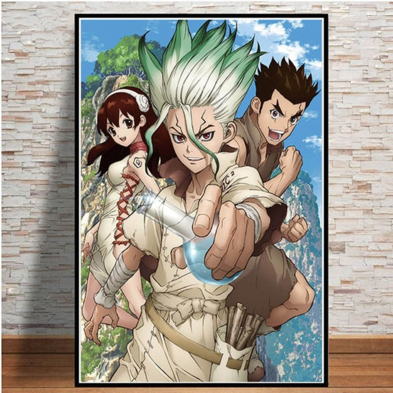 Anime Buddies - Lerret Veggkunst Maleri | Skanto