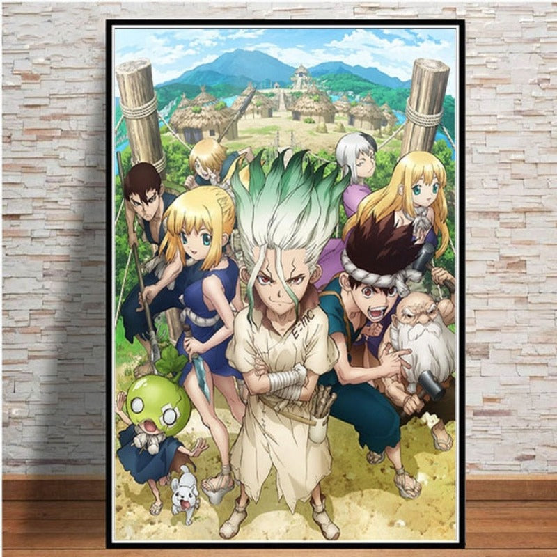 Anime Buddies - Lerret Veggkunst Maleri | Skanto
