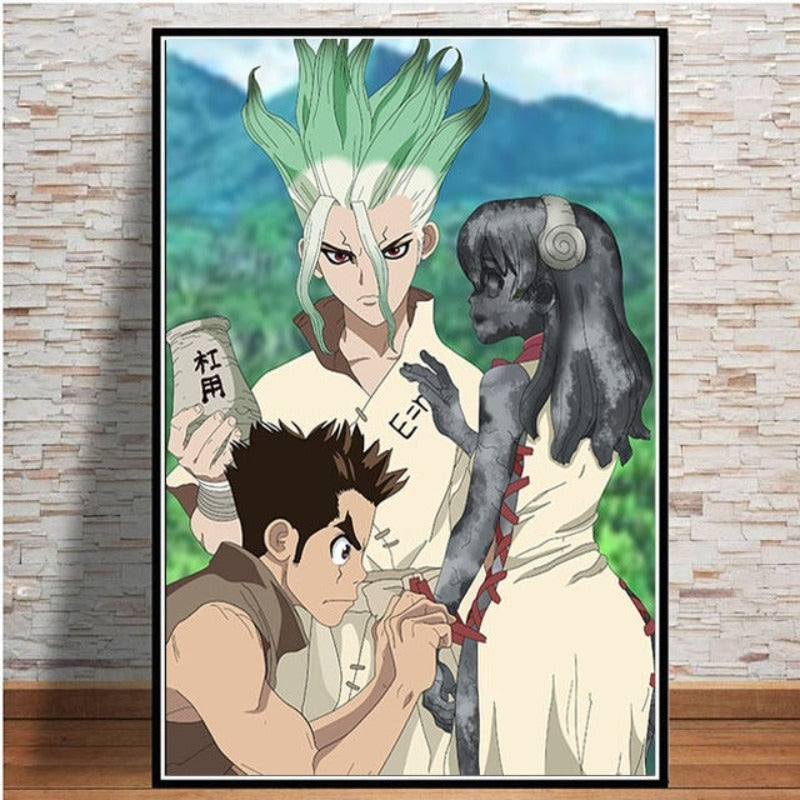 Anime Buddies - Lerret Veggkunst Maleri | Skanto