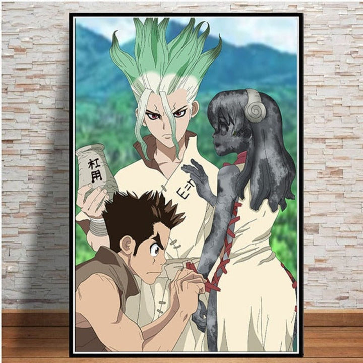 Anime Buddies - Lerret Veggkunst Maleri | Skanto