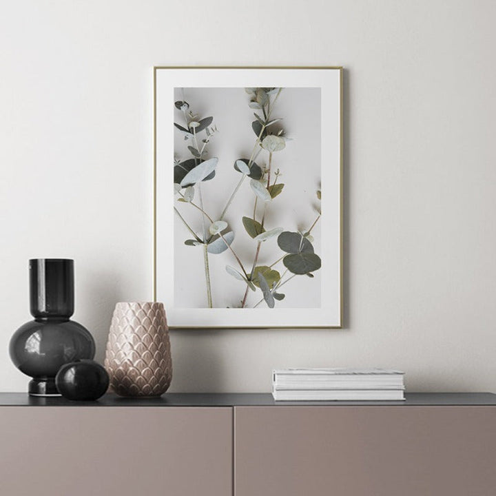 Botaniske Eukalyptusblader - Lærret Veggkunst Maleri | Skanto
