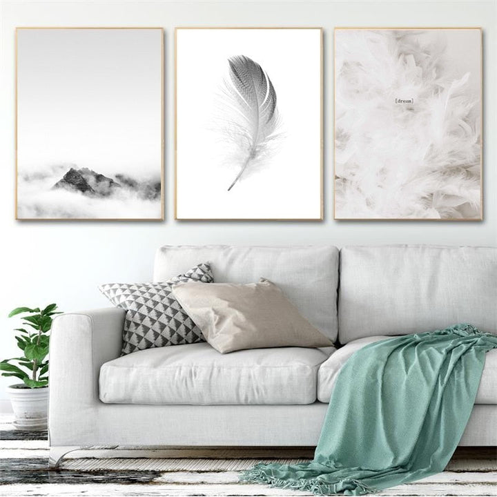 Nordic Refresh Feather Letters - Lerretsbilde