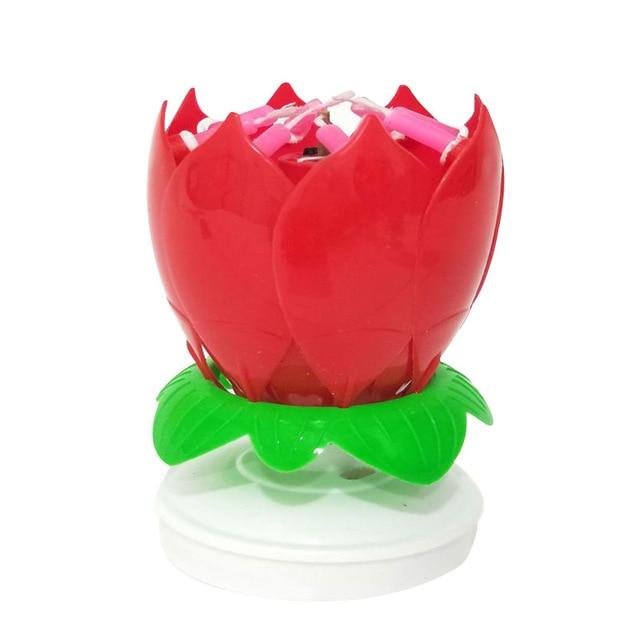 Roterende Lotus Kake Lys | Skanto