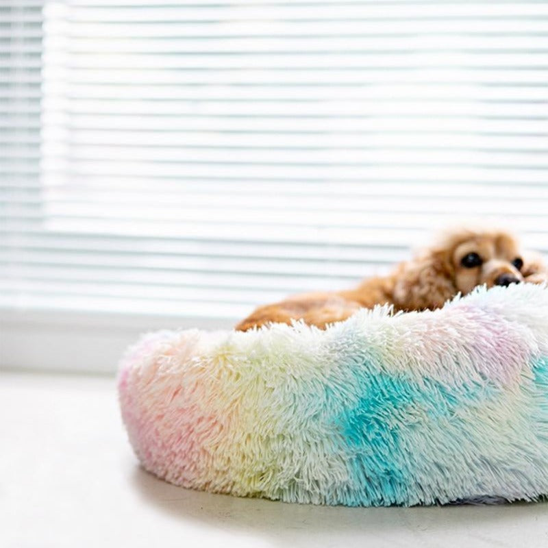 Skanto | Beef Rainbow Ekstra Plysj Beroligende Donut Hundesenger
