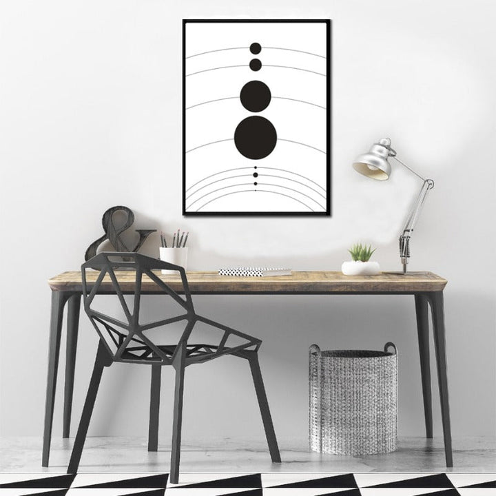 Planetenplakat av solsystemet – univers – lerretsbilder