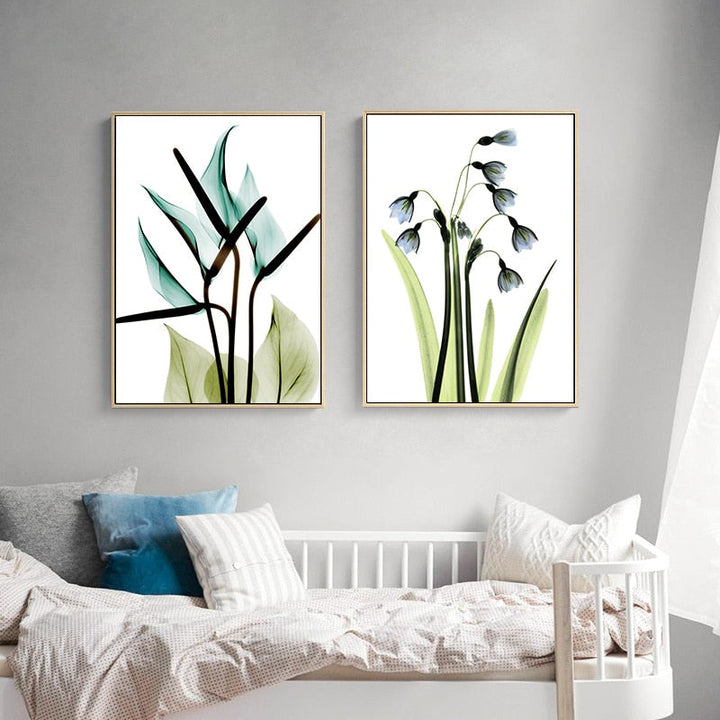 Vårlige blader - Lerretsbilde