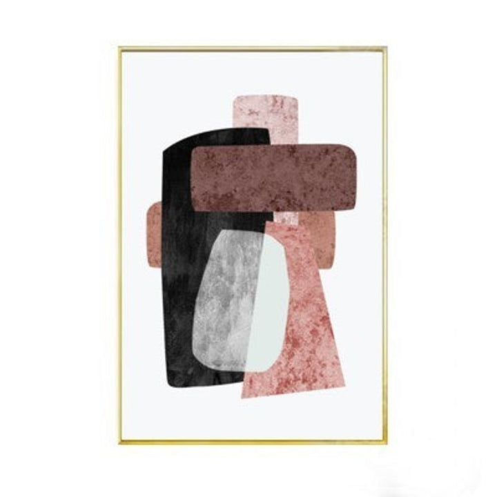 Vintage geometrisk abstrakt marmor lerretsbilde