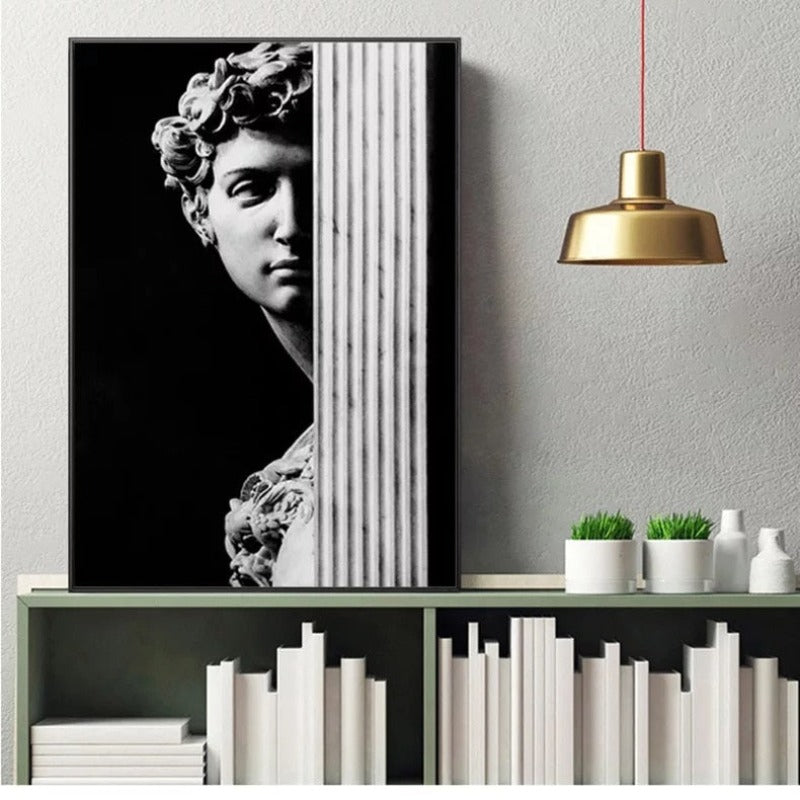 Vintage David-figurskulptur – lerretsbilde