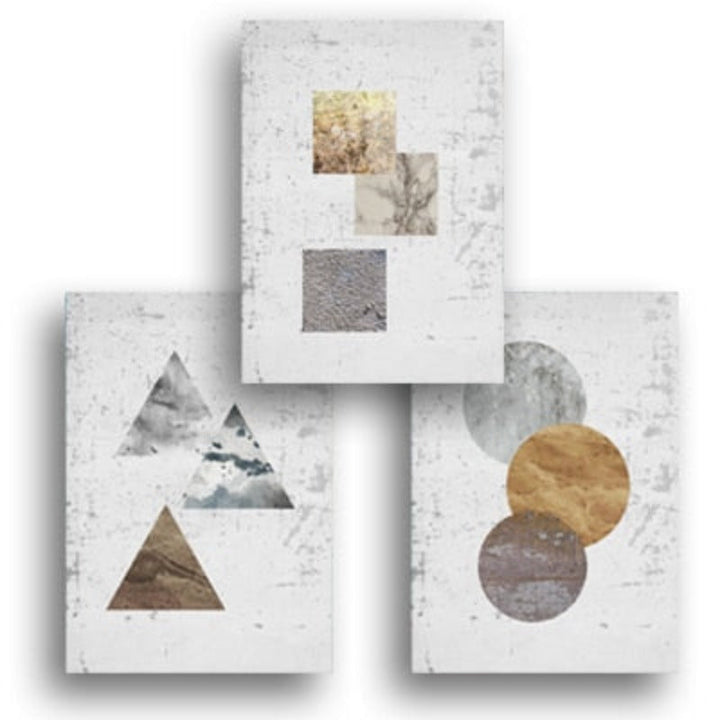 Vintage abstrakt geometrisk lerretsmaleri