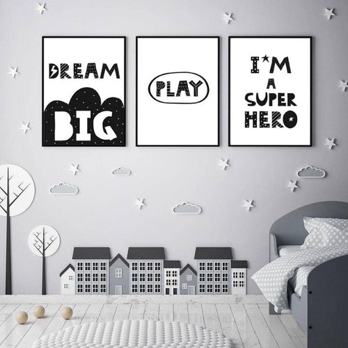 Play Big Dream Big - Canvas Veggkunst Maleri