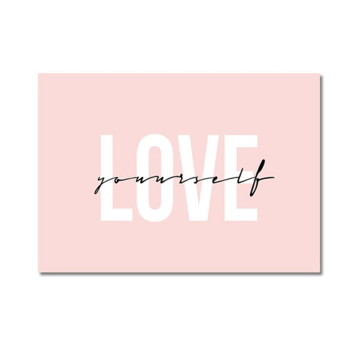 Vakker abstrakt Love-Yourself - lerret veggkunst maleri | Skanto