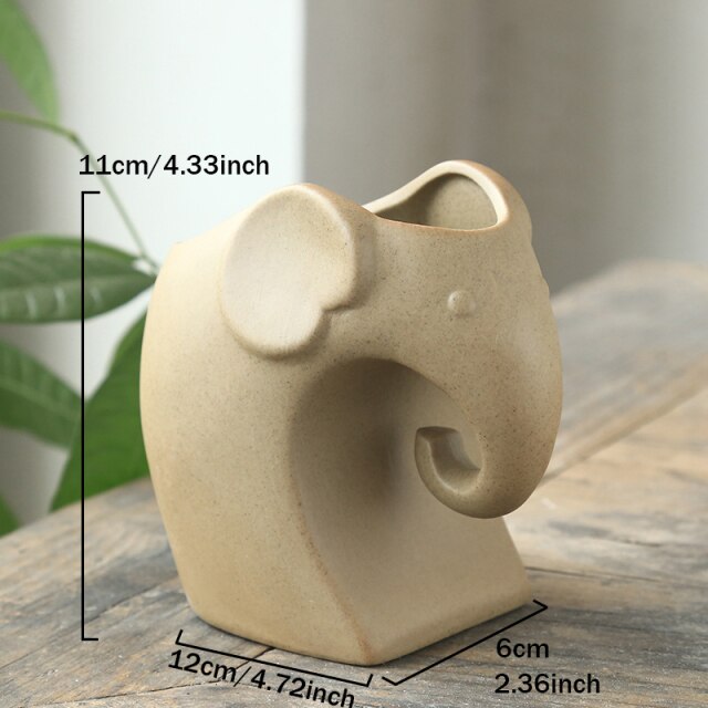 Elefant Minimal Keramisk Skantoomsterpotte | Skanto