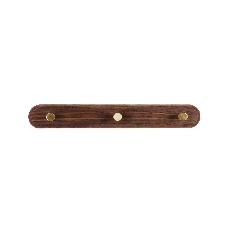 Skanto | WandHout – Minimalistisk treveggskleshenger med messing kroker