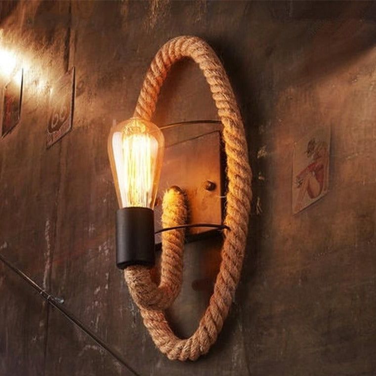 Skanto | Vintage Rope Wall Lamp - RusticRope