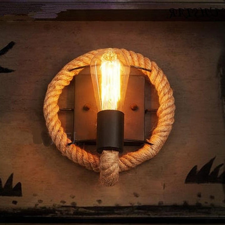 Skanto | Vintage Rope Wall Lamp - RusticRope