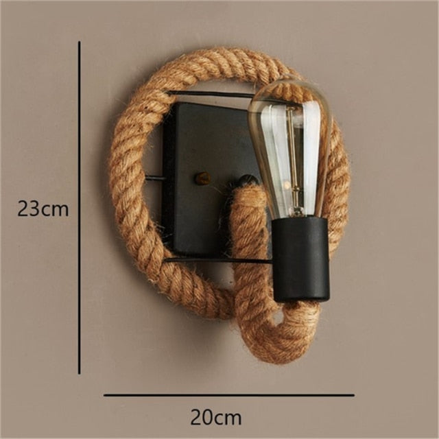 Skanto | Vintage Rope Wall Lamp - RusticRope