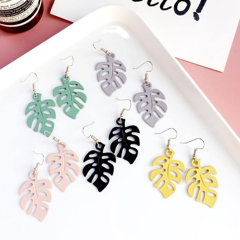 Skanto | NatureChic Monstera Øredobber | Dangle Stil | Tidøs Smykker