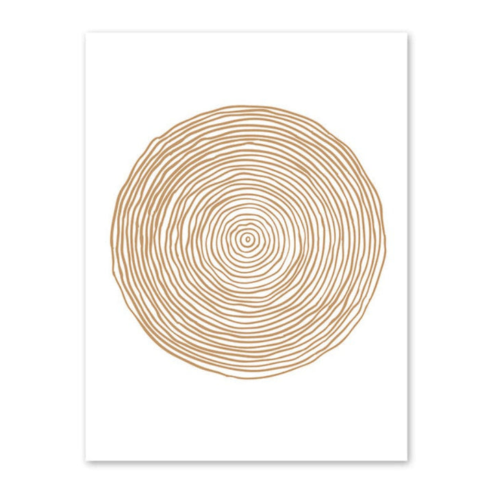 Minimalistisk Geometrisk Abstrakt Sirkel - Lerret Veggkunst Maleri