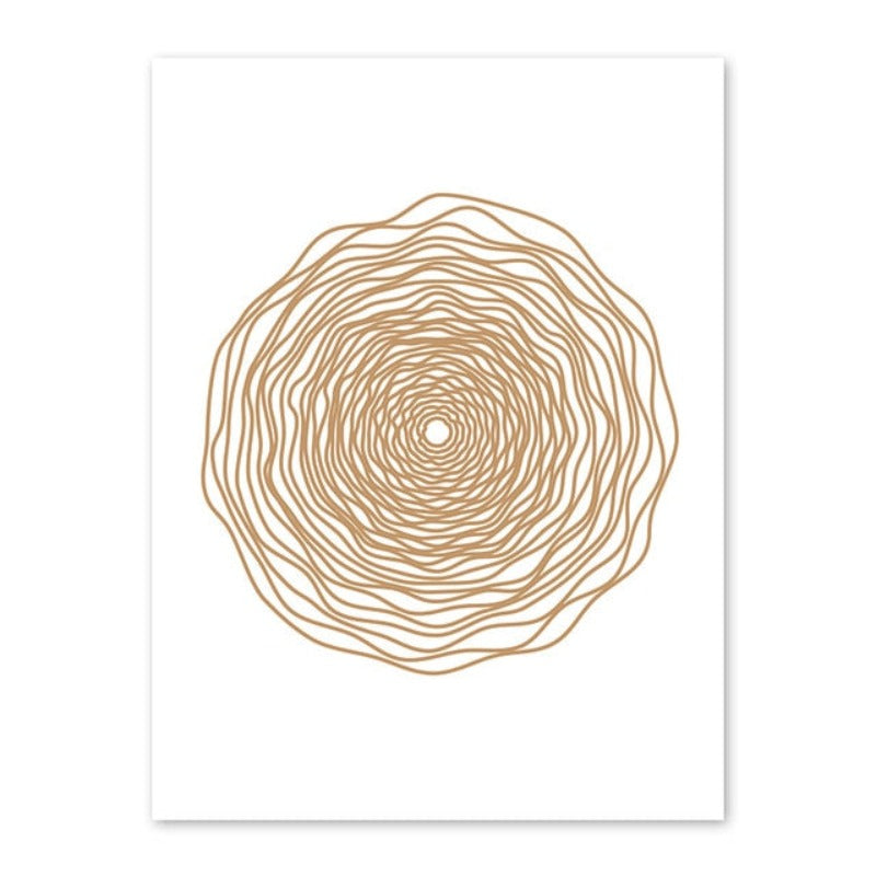 Minimalistisk Geometrisk Abstrakt Sirkel - Lerret Veggkunst Maleri
