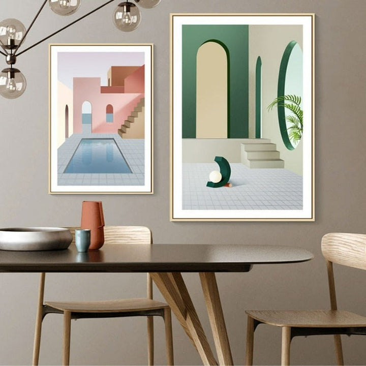 Colors Of City - Lerret Veggkunst Maleri | Skanto