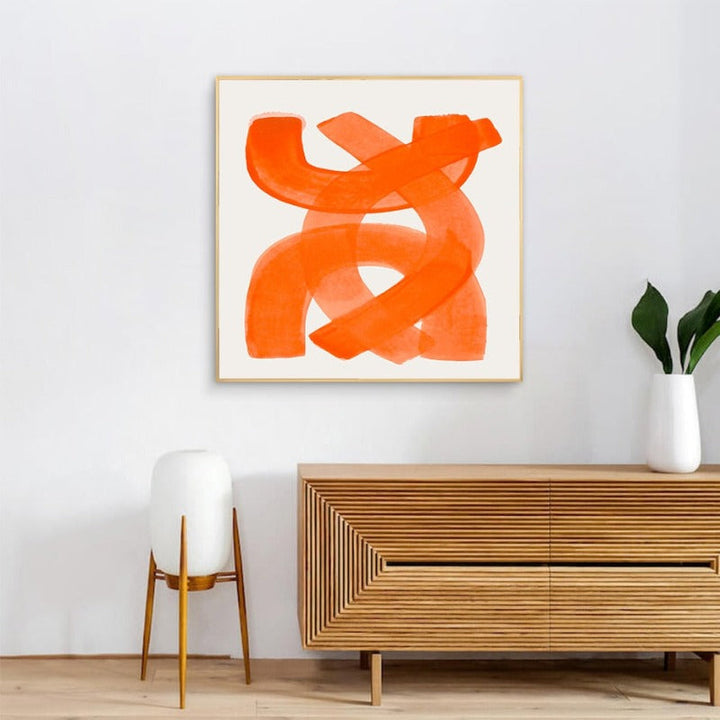 Oransje penselstrøk – Duett – lerretbilde