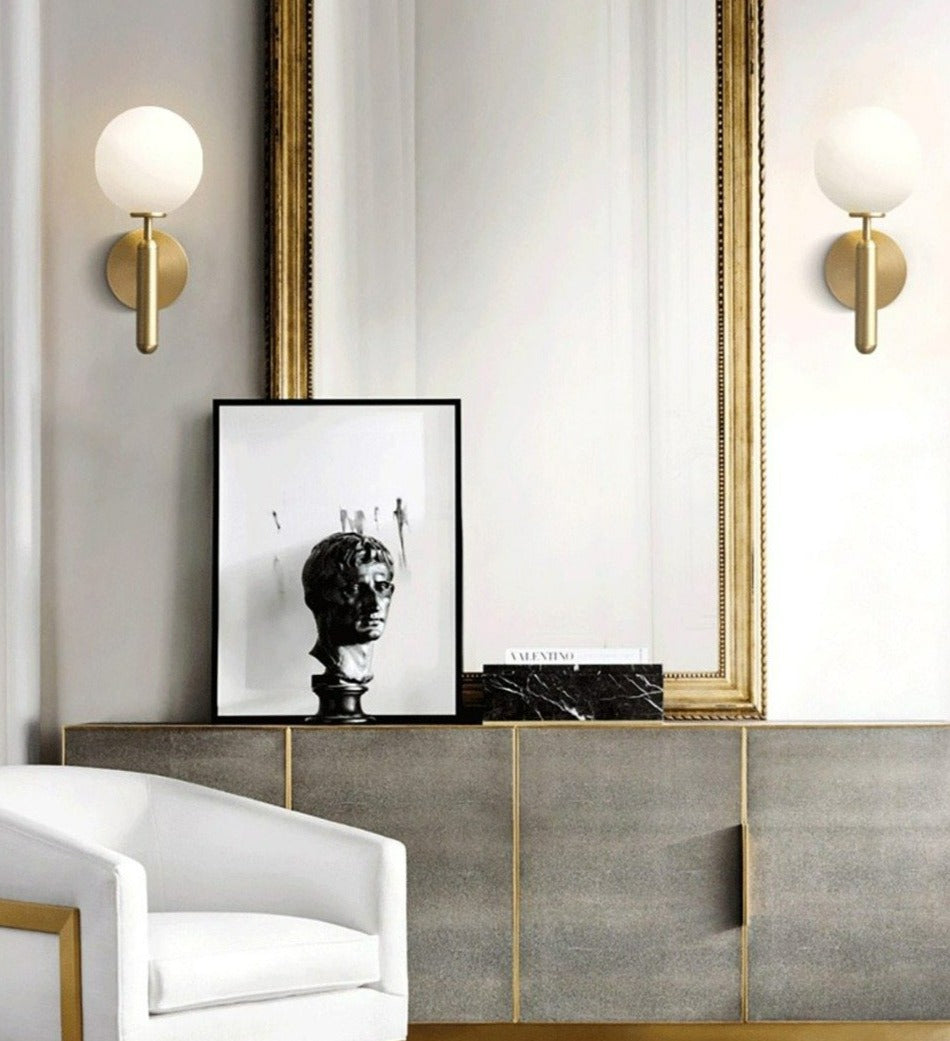 Moderne Glass Rund Vegglampe | Skanto