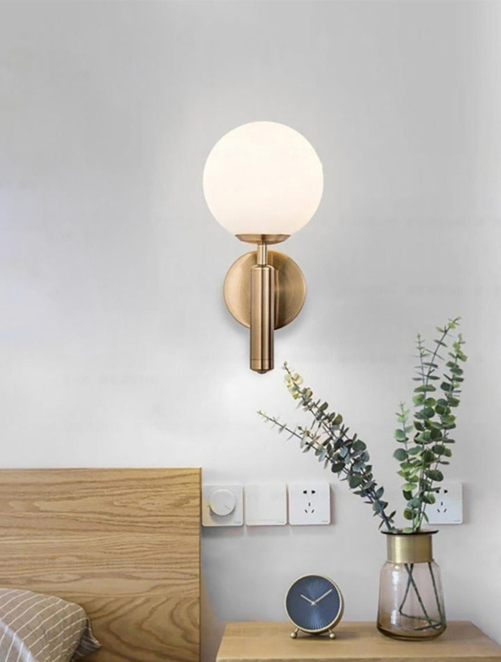 Moderne Glass Rund Vegglampe | Skanto