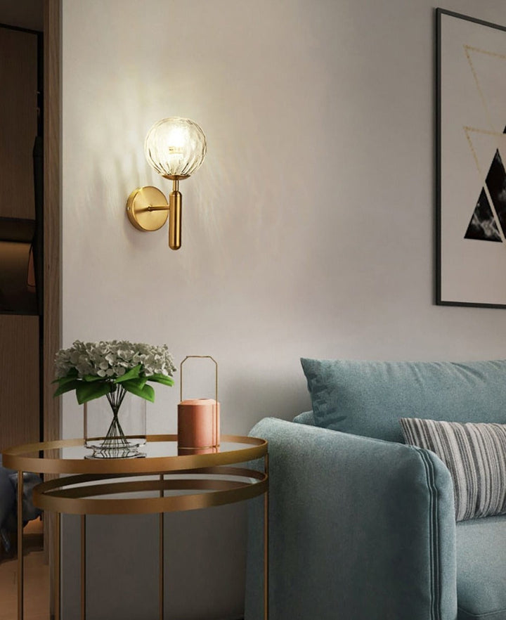 Moderne Glass Rund Vegglampe | Skanto