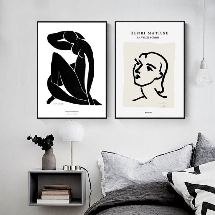 Vintage abstrakt Matisse-linjefigur minimalistisk Europa
