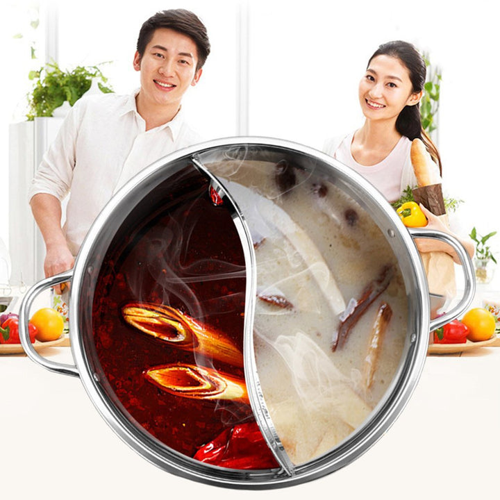 Hot Pot Twin Delte Rustfritt Stål Panne | Skanto