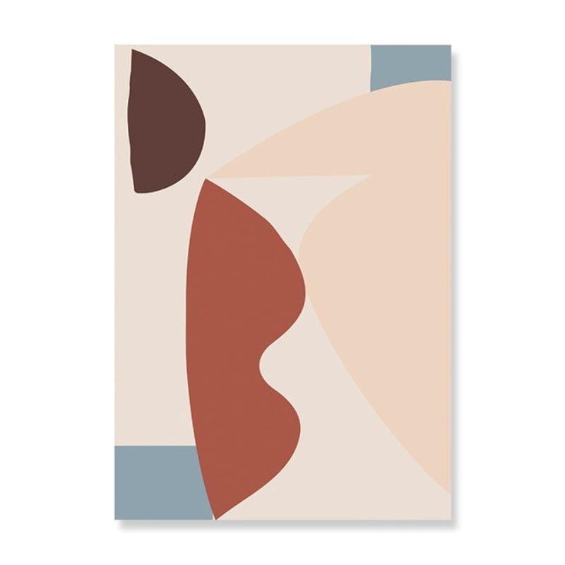 Abstracte varme geometriske design - Lerret veggkunst maleri | Skanto