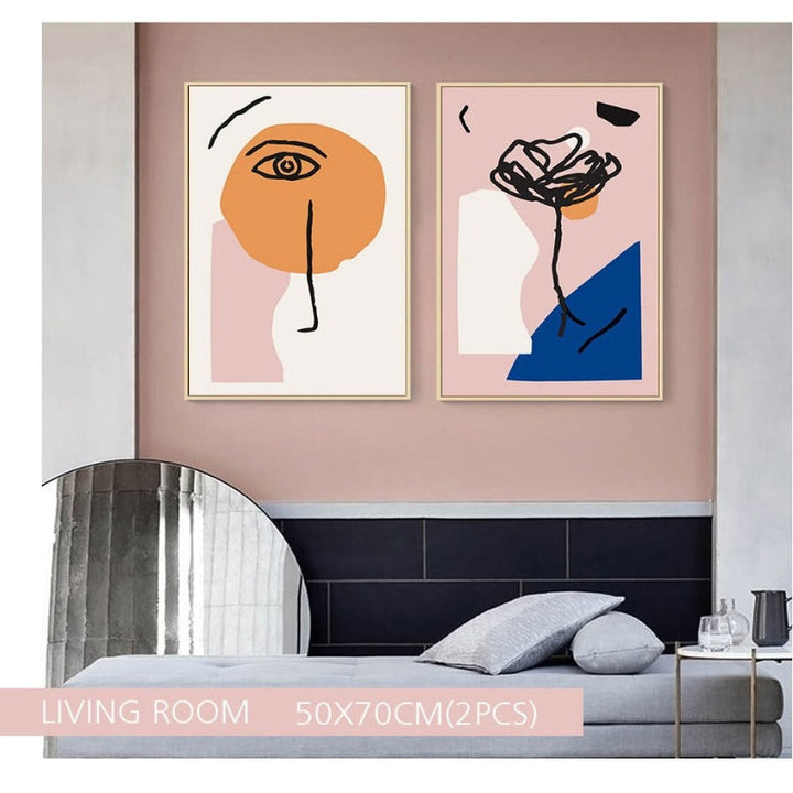 Nude Pink Space - Lerretbilde