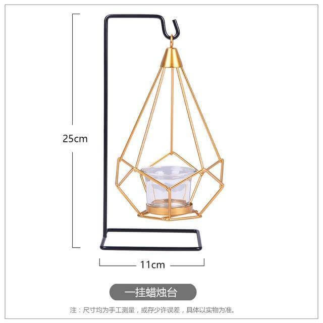 Nordic Gold Geometrisk Metall Lysestake | Skanto