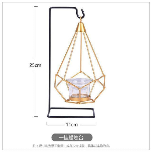 Nordic Gold Geometrisk Metall Lysestake | Skanto