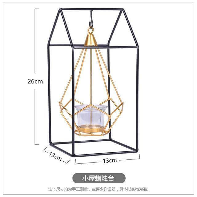 Nordic Gold Geometrisk Metall Lysestake | Skanto