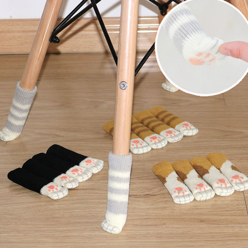 4Pcs Non-Slip Cat Paw Furniture Leg Covers | Skanto